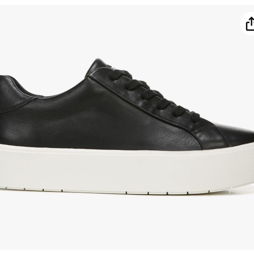 Woman's -Vince - Black Leather Benfield Leather Platform Sneaker (size - 6) - Picture 5 of 16